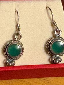 silver earrings
