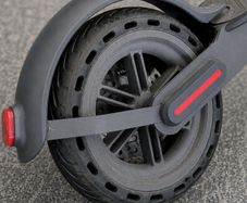 Rear wheel from AOVO Pro ES80. M365-style 8.5 inch wheel. May fit Xiaomi M365 / similar scooters.