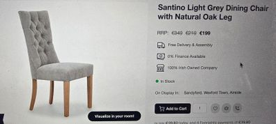 Dining chair Murphy furniture x2