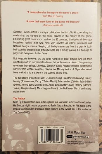 Giants Of Gaelic Football: All Time Greats by Sean Og O Ceallachain