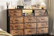 Dresser for Bedroom with 13 Drawers, 55 inch Wide Chest of Drawers
