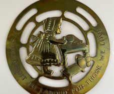 Vintage Decorative Brass Plaque