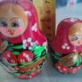 Matryoshka doll "Ladybug Red" Hand Painted Russian Dolls set of 4 Image 2