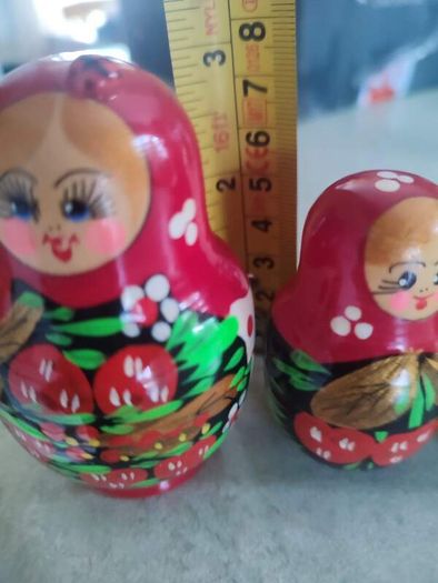 Matryoshka doll "Ladybug Red" Hand Painted Russian Dolls set of 4