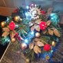 Christmas Flower Arrangement with Ice White Lights Image 2