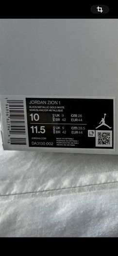 Original Jordan Zion 1 Sneakers - Men's UK9