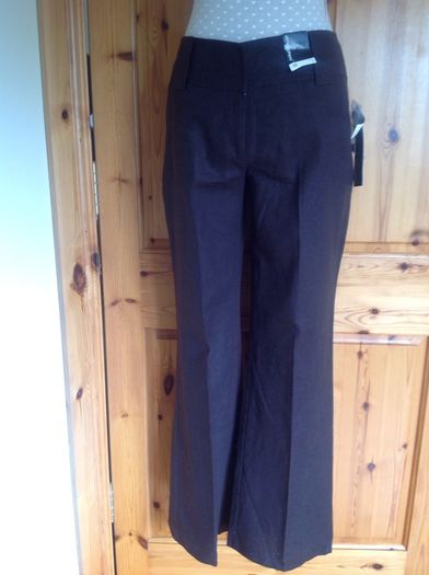 BNWT Chocolate Brown Linen Trousers Size 10