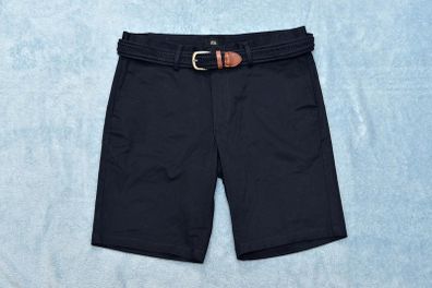 NEW River Island Mens Shorts Navy Blue Size 30 with Belt