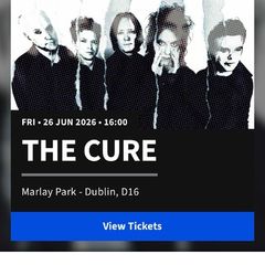 Two cure tickets for Marley on Friday 26th