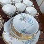Vintage Royal Tara Fine Bone China Tea Set Floral Pattern & Gold Rim (Made in Ireland) Image 5