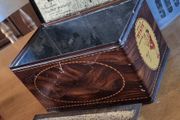 Rare Complete 1920s Halls toffee writing box tin