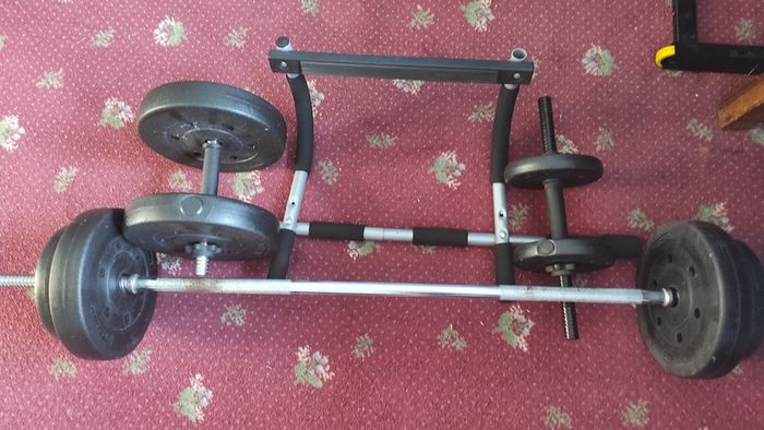HOME GYM SET 27.5kg Plates + 12kg Kettlebell 40