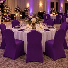purple chair covers x66