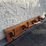 Vintage cast iron 8 hook wall coathanging rail Image 10