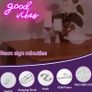 Good Vibes Neon Sign,Neon Light Powered by USB with Switch, Pink Led Neon Light Sign for Bedroom,Wall Decor,,Game Room,Party, Bar Decor-16.1x8.2 inch (FREE POSTAGE) Image 9