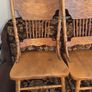 Carved hardwood kitchen chairs Image 2