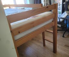 single pine bed frame -kids