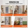 Media Storage Cabinet 8 Layers Adjustable DVD Shelves Holds 464 CDs White Image 5