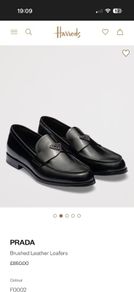 Women Prada Brushed Leather Loafers