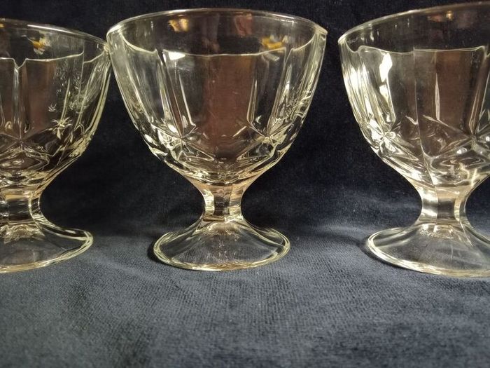 French  glass dessert dishes
