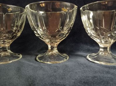 French  glass dessert dishes