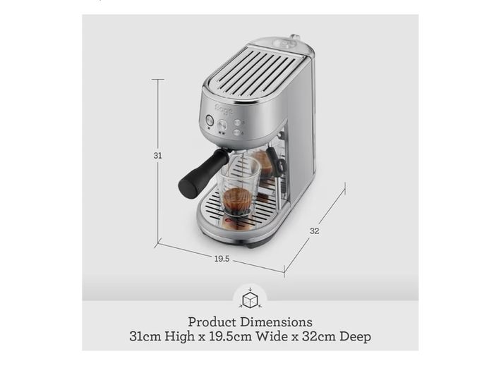 Sage - The Bambino - Compact Coffee Machine with Automatic Milk Frother, Black Truffle