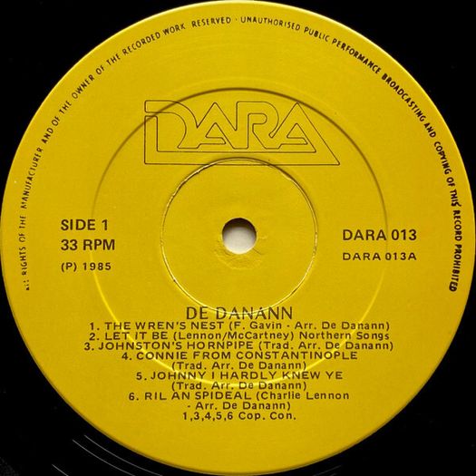 De Danann Anthem Vinyl 1985 Traditional Irish