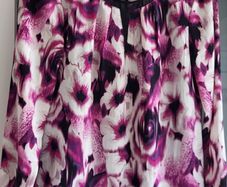 DANA BUCHMAN fuschia mix layered top Sz S (Fit 8-10UK)
