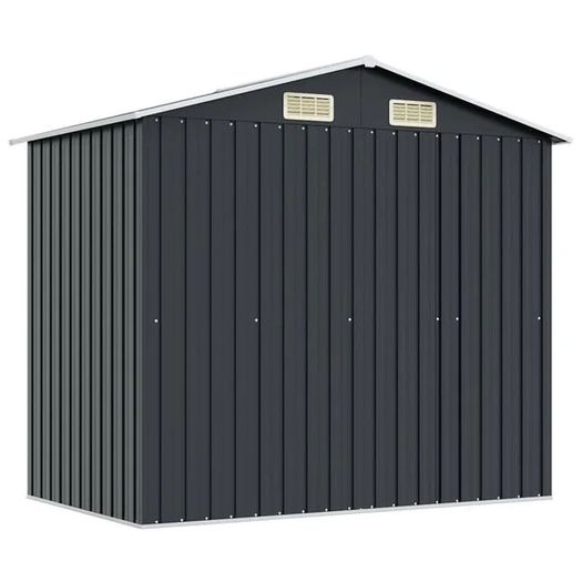 Garden Storage Shed Anthracite Steel 204x132x186 cm
