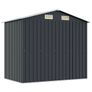 Garden Storage Shed Anthracite Steel 204x132x186 cm Image 3