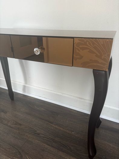Glass hall table and mirror