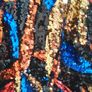 Woman 70,s style dress multicolored sequence Image 3