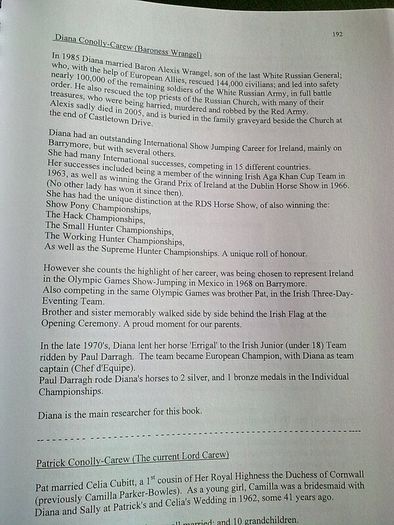 Typescript of a book on Castletown House Ireland Irish history Co. Kildare