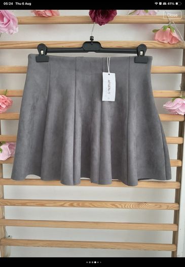 skirt Bnwt Aline skirt grey suede effect 10/12