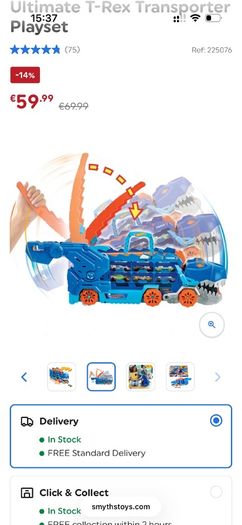 Hot Wheels City T-Rex Transporter