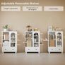 Bathroom Storage Cabinet with Large drawer, 60x30x89cm, White Freestanding Floor Cabinet, Adjustable Shelf & Anti-Tip Kit, Slim Bathroom Cupboard Organiser, 30cm Deep Image 4