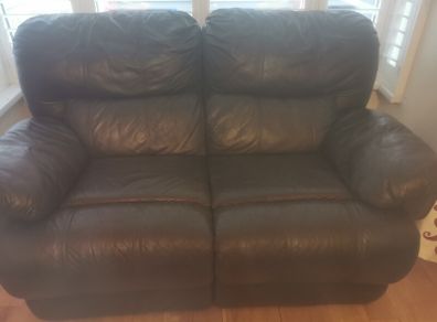 sofa leather with recliner free