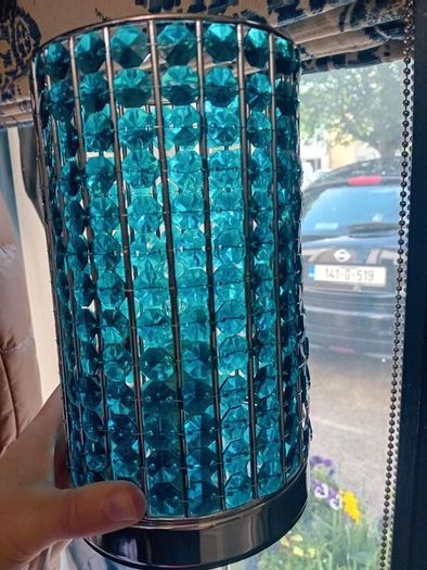 blue crystal table lamp