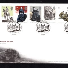 2005 Great Britain 150th Death Anniversary of Charlotte Bronte Commemorative Stamps Addressed First Day Cover (FDC).