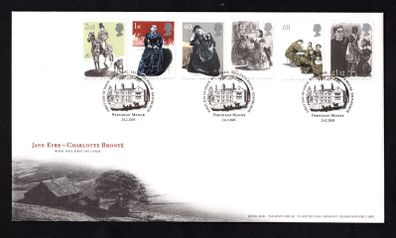 2005 Great Britain 150th Death Anniversary of Charlotte Bronte Commemorative Stamps Addressed First Day Cover (FDC).