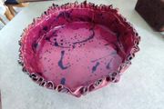 Handmade Pottery bowl made by SUE PARKER AND STAMPED
