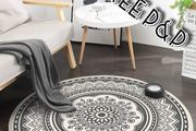 NEW SALE | 4ft Circle Rug Round Area Rug Cotton Woven Rug with Tassels Boho Rug Washable Mandala Printed Carpet Indoor Floor Mat for Bedroom