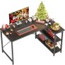 L Shaped Desk Small Corner Desk with Shelves 120CM Reversible Computer Desk Writing Table with Bookshelf for Home Office Small Space LOTS OF COLOURS AVAILABLE, SEE PHOTOS (FREE POSTAGE) Image 3
