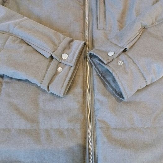 Paul Costelloe Living Men Grey Padded Quilted Jacket - Size XL