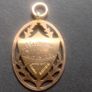Antique 9ct rose gold school rugby shield pendant Image 2