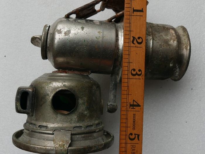 Pair Of Antique Carbide Lamps