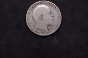 King Edward VII Sterling Silver Florin / Two Shillings Coin (1902 - 1910)