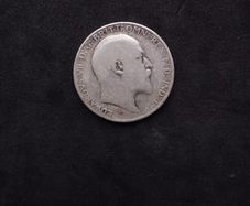 King Edward VII Sterling Silver Florin / Two Shillings Coin (1902 - 1910)