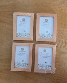 Set of 4 Timeless Design Rose Gold 6x4 Photo Frames New