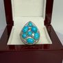 Silver Sleeping Beauty Turquoise & Tanzanite Statement Ring Image 10
